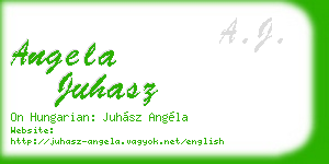angela juhasz business card